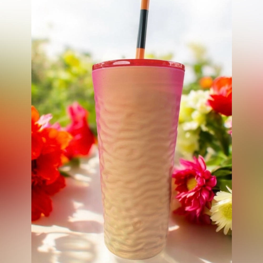 Starbucks Color Change Glass Cup Reusable Color Changing Cold Tumbler 18oz New - Picture 3 of 8